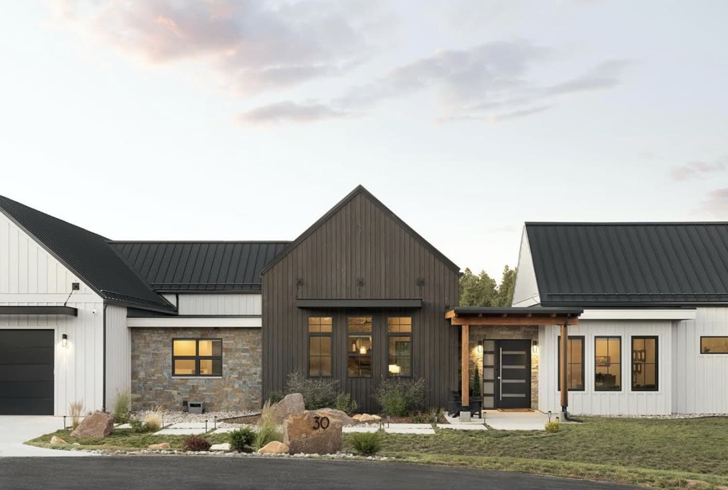 modern farmhouse home exterior