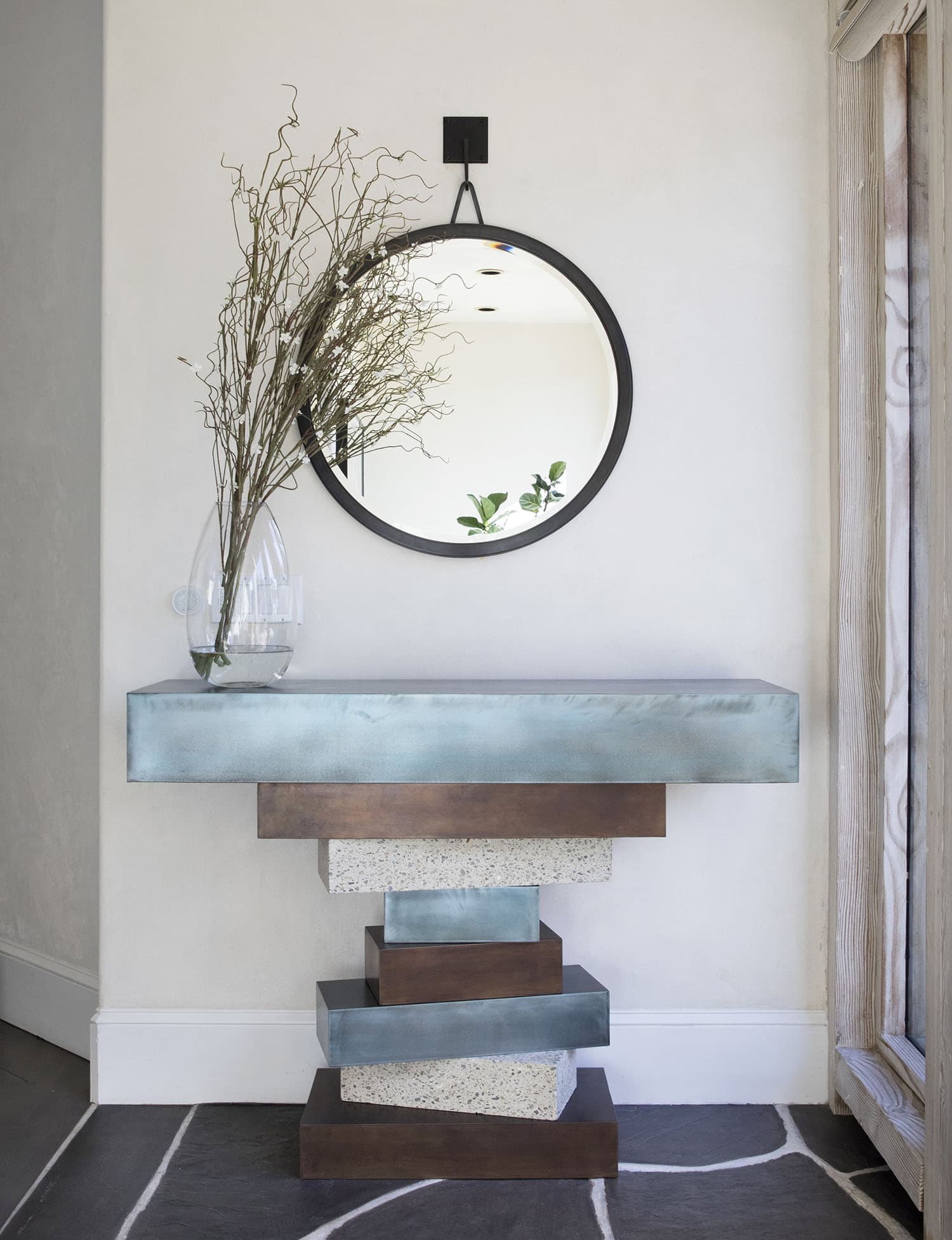 contemporary home entry console table