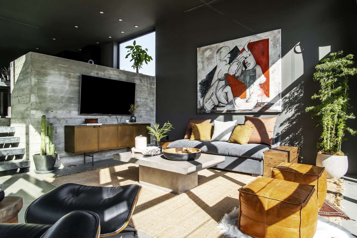 industrial style living room
