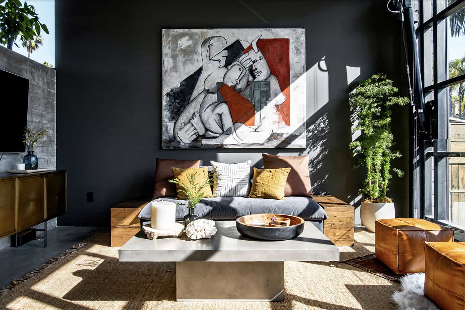 industrial style living room