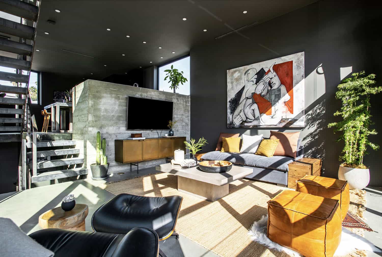 industrial style living room