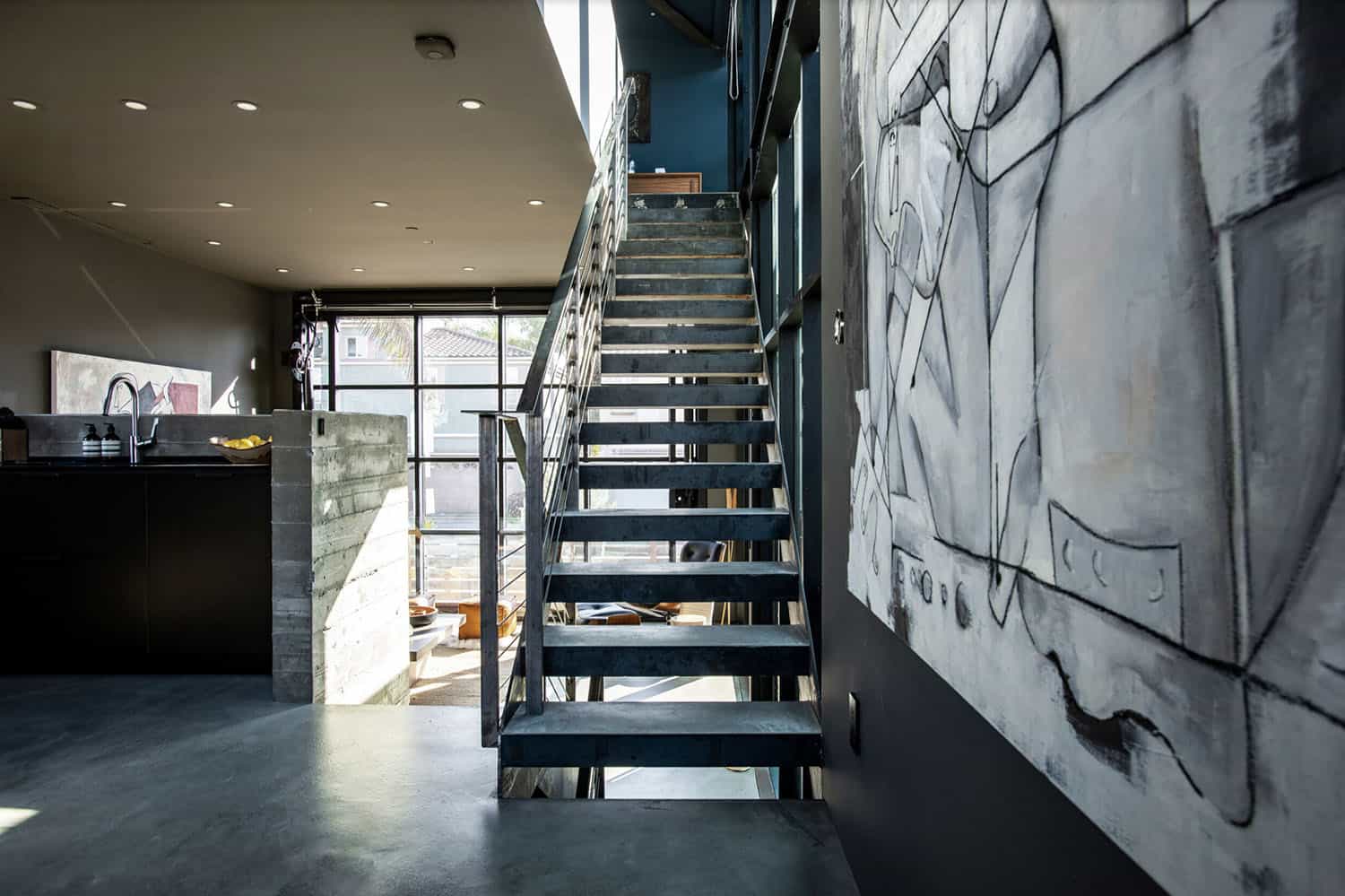 industrial style staircase