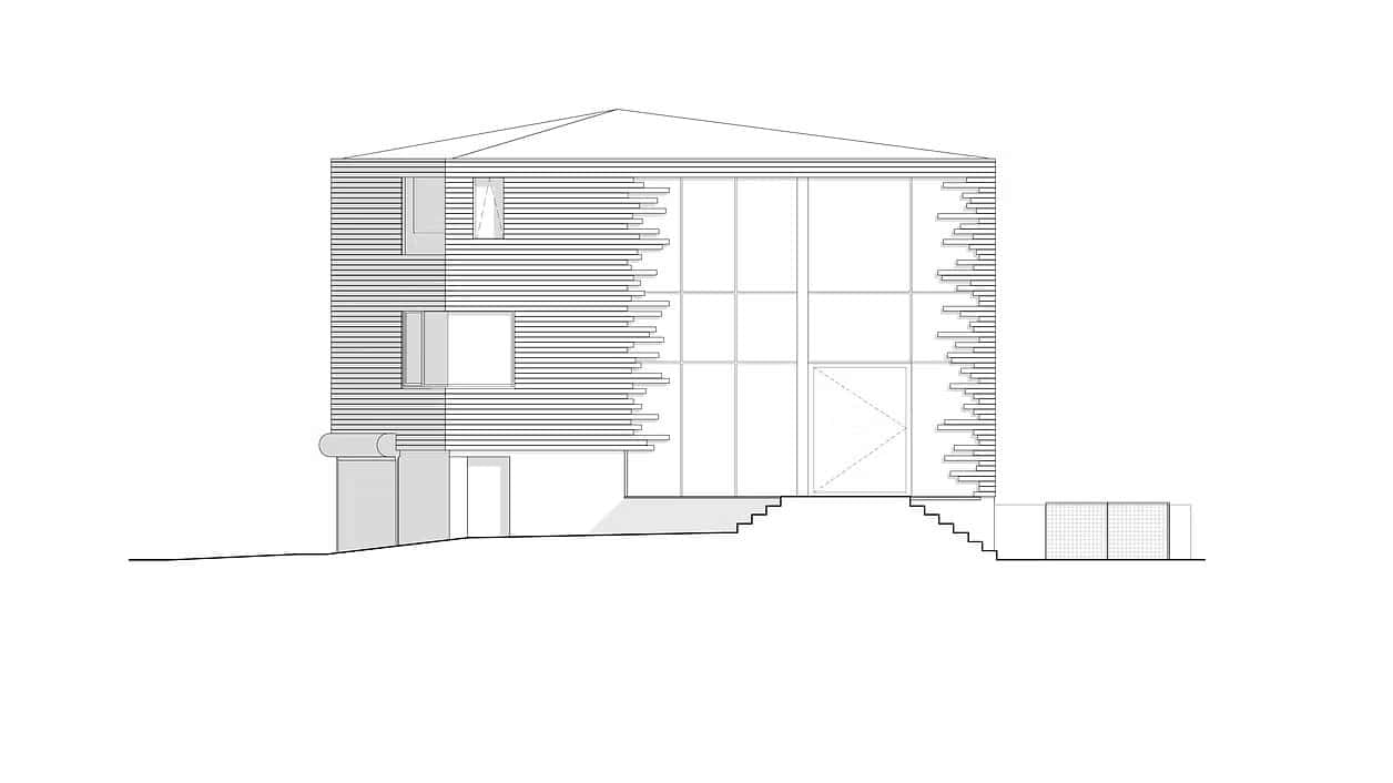 industrial style home elevation plan