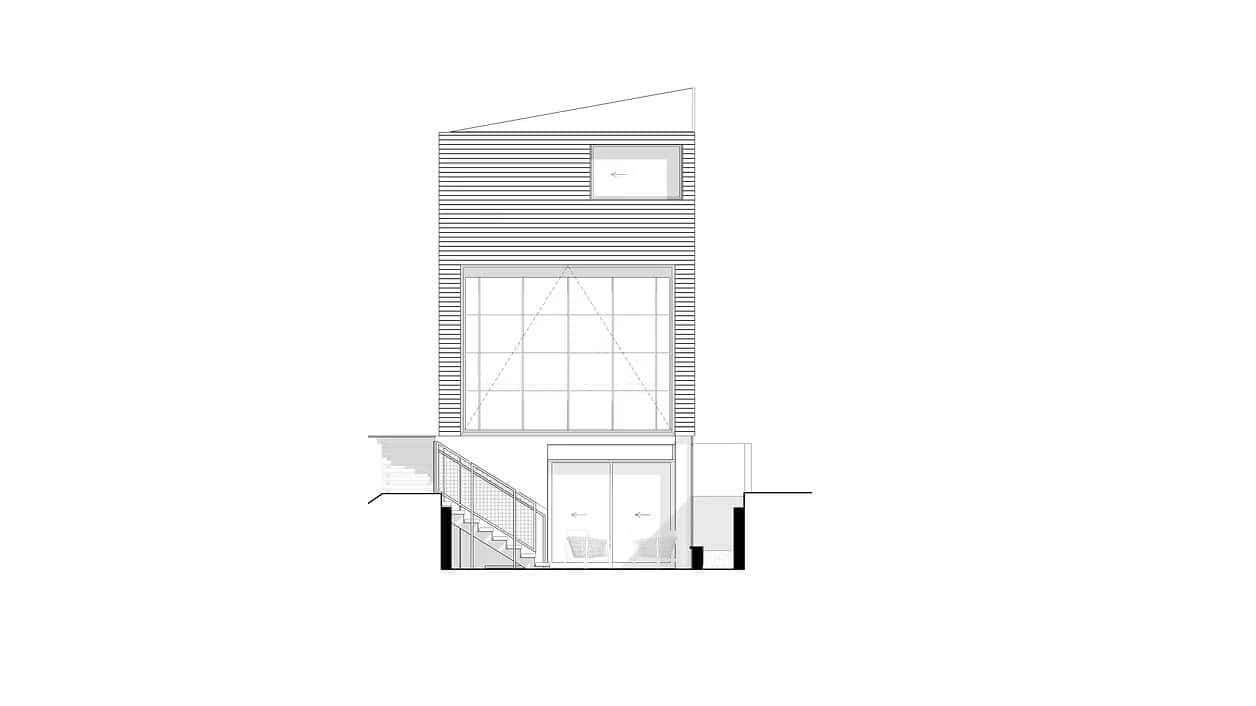 industrial style home elevation plan