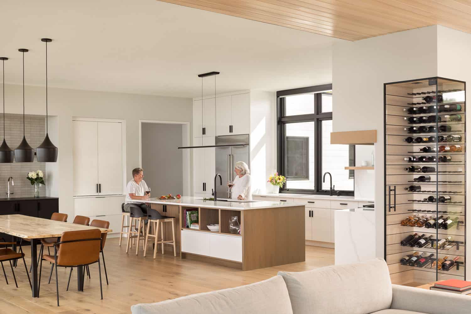 modern japandi-inspired great room
