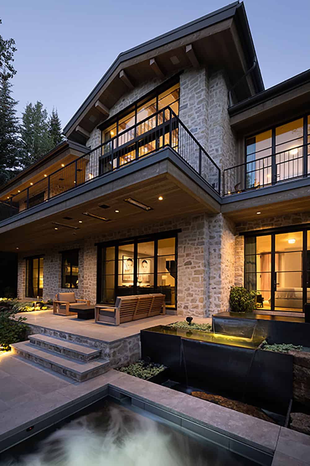 contemporary mountain home exterior 