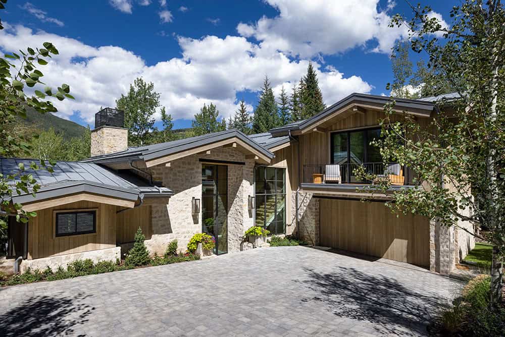 contemporary mountain home exterior