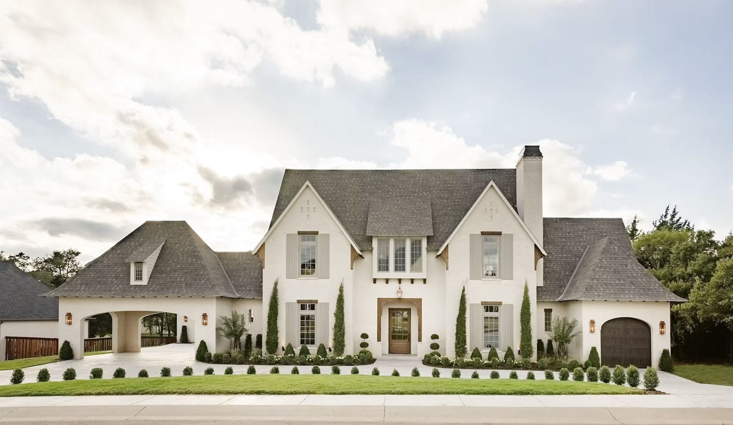 luxury european cottage style home exterior