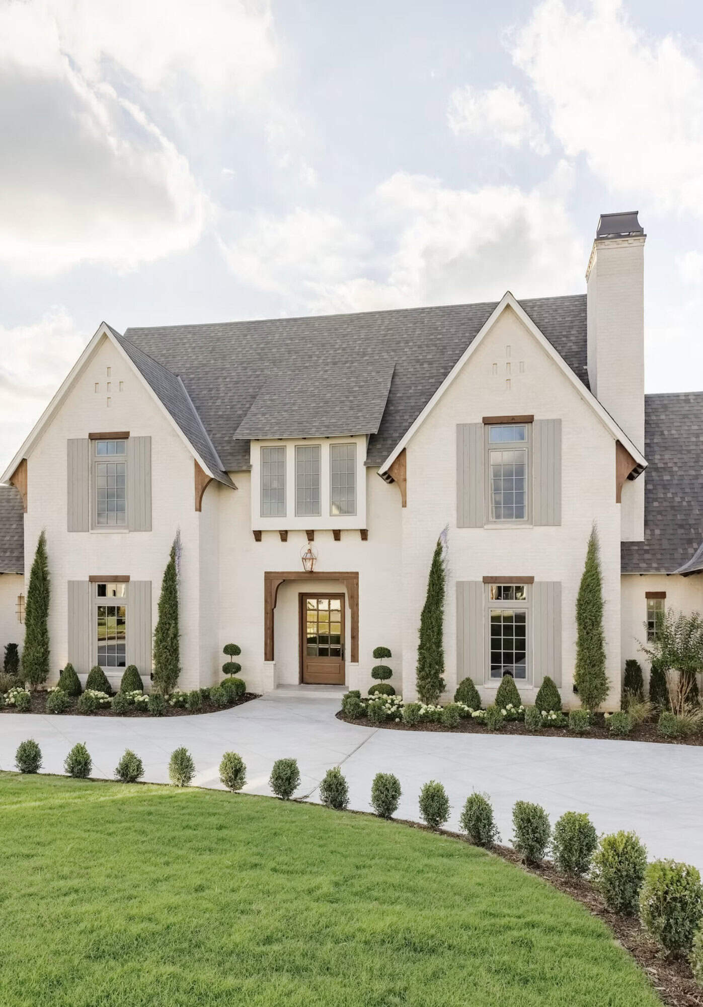 luxury european cottage style home exterior