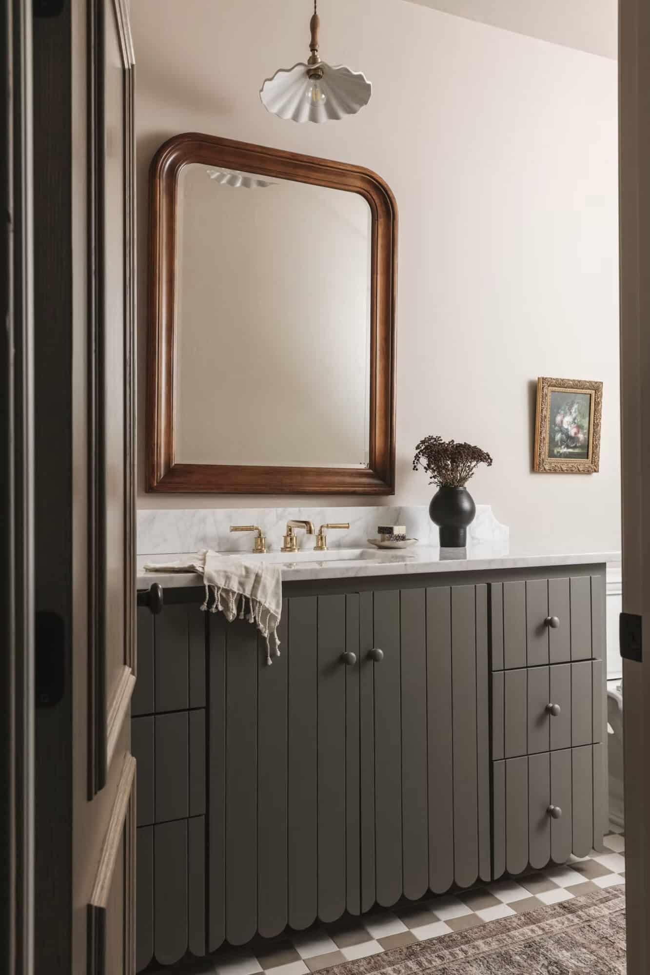 rustic modern style bathroom