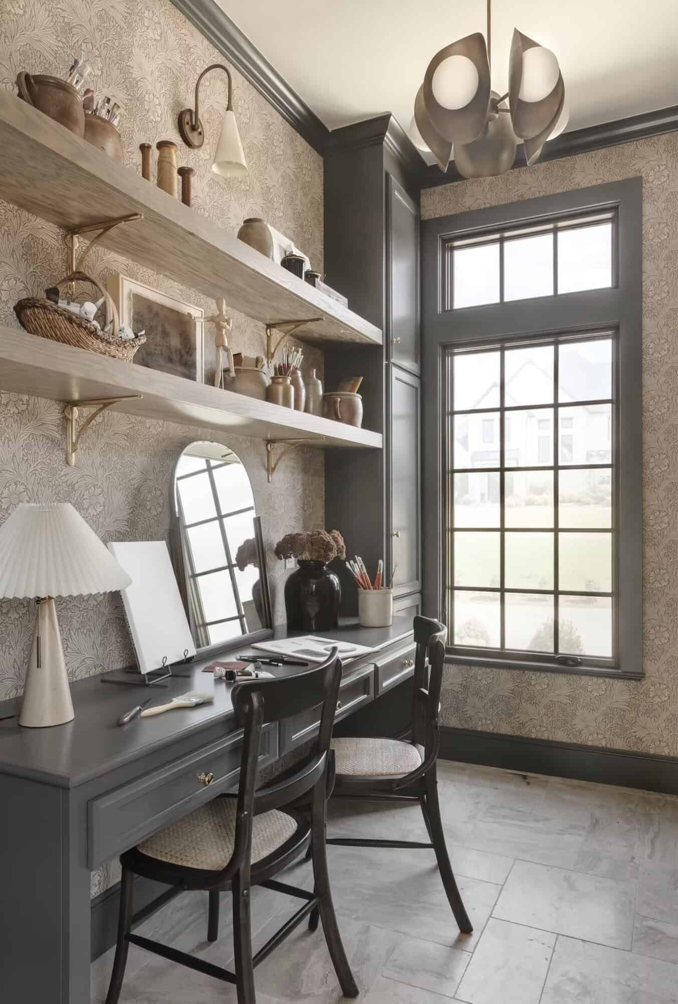 rustic modern style home office