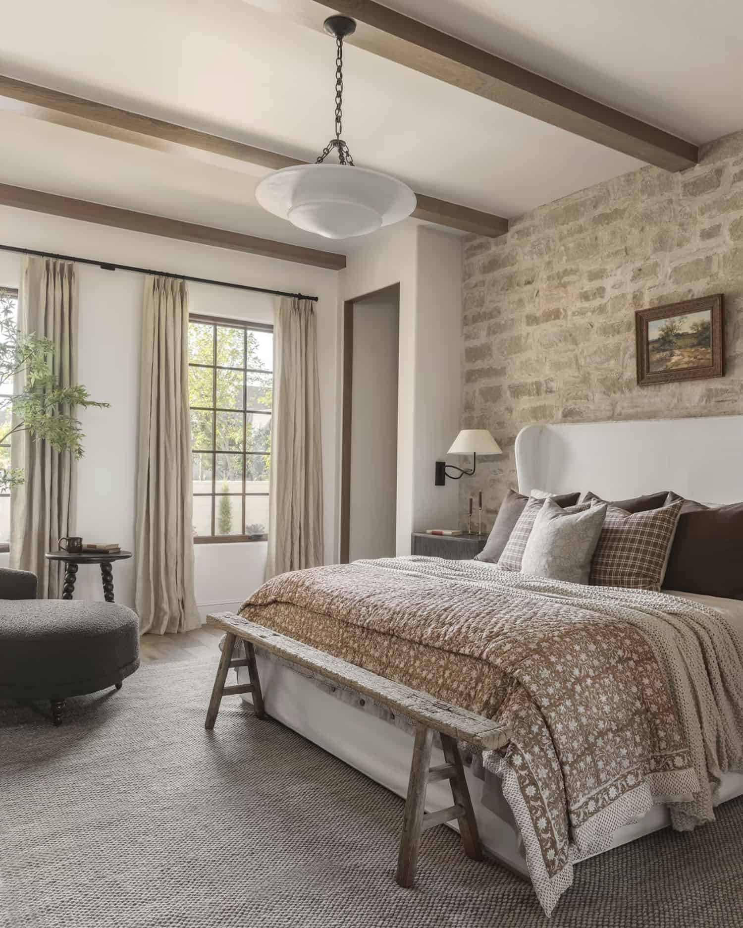 rustic modern style bedroom