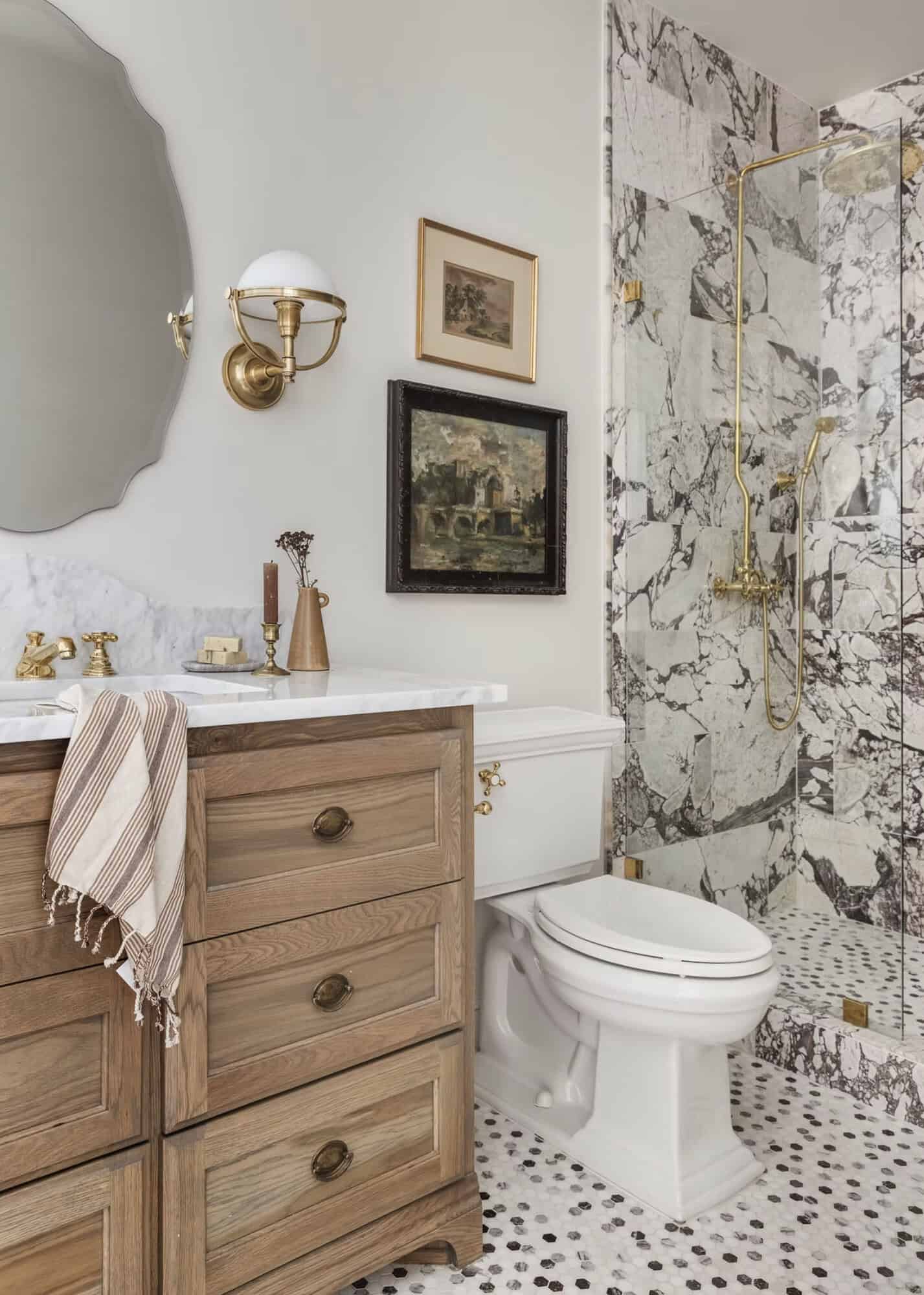 rustic modern style bathroom