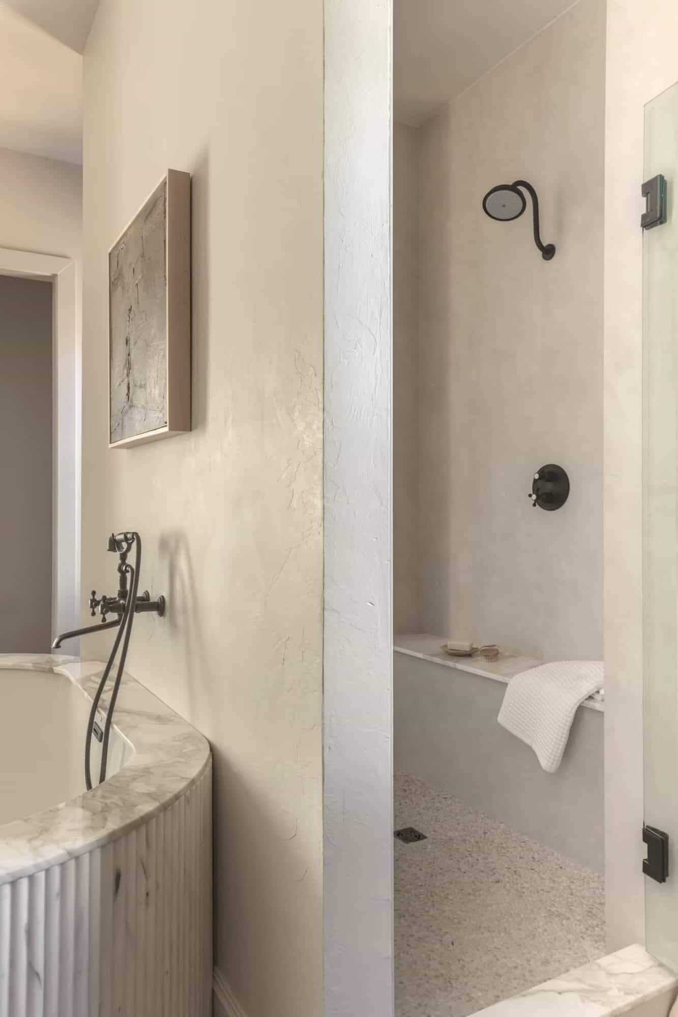 rustic modern style bathroom