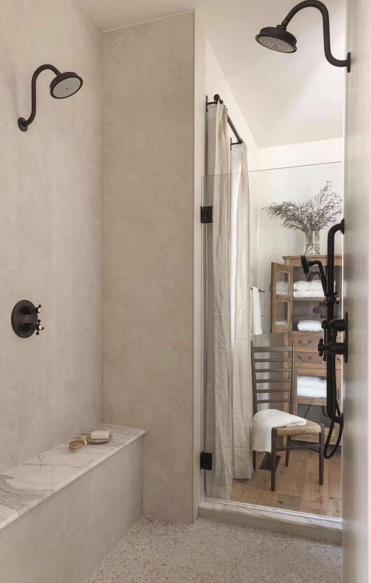 rustic modern style bathroom