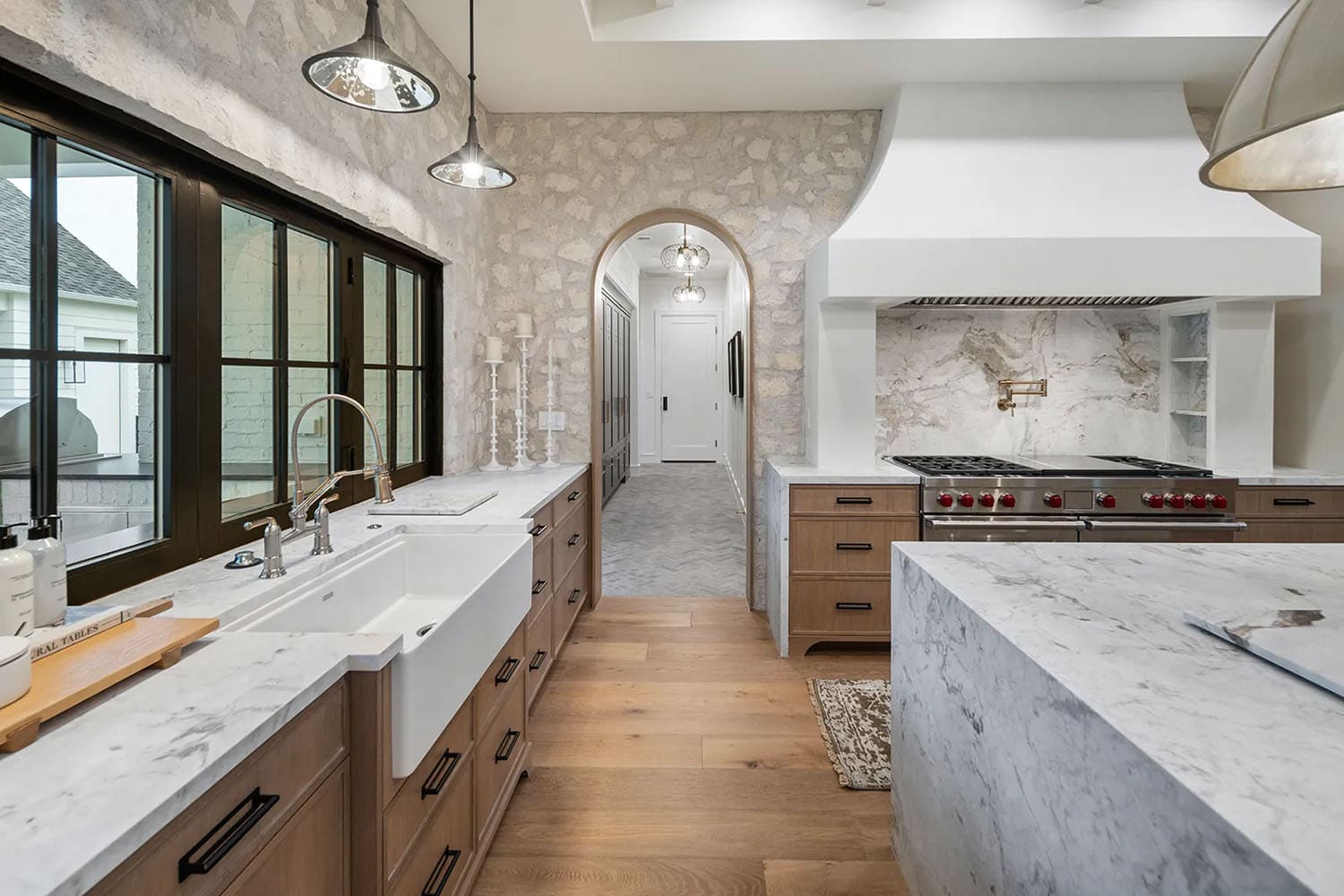 Modern kitchen with a large island