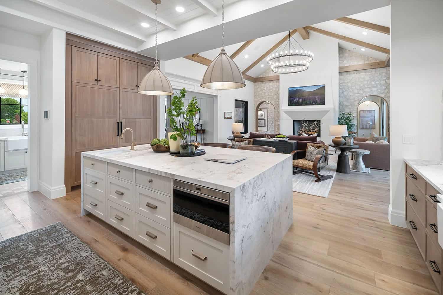 Modern kitchen with a large island