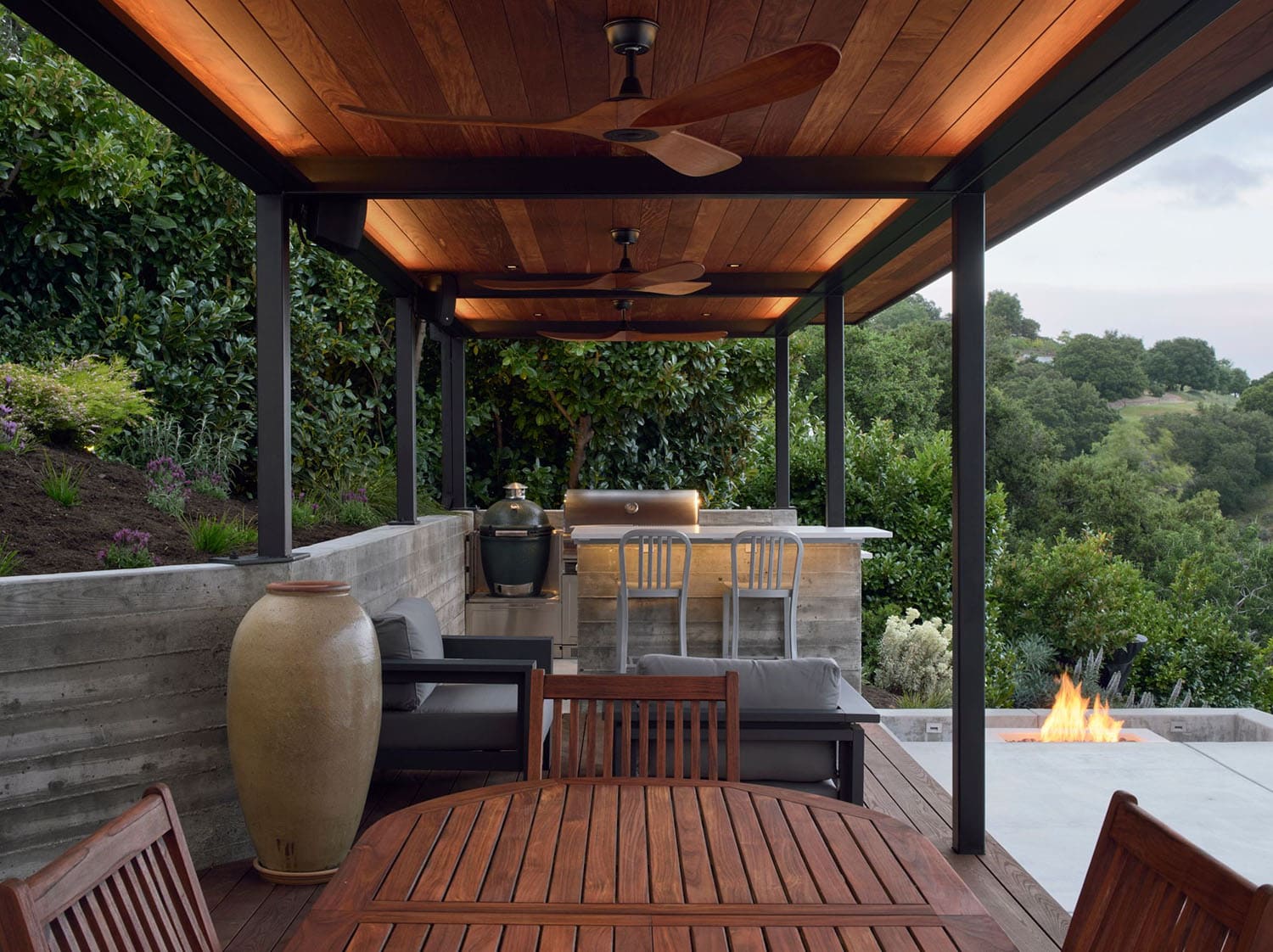 midcentury modern home exterior covered porch