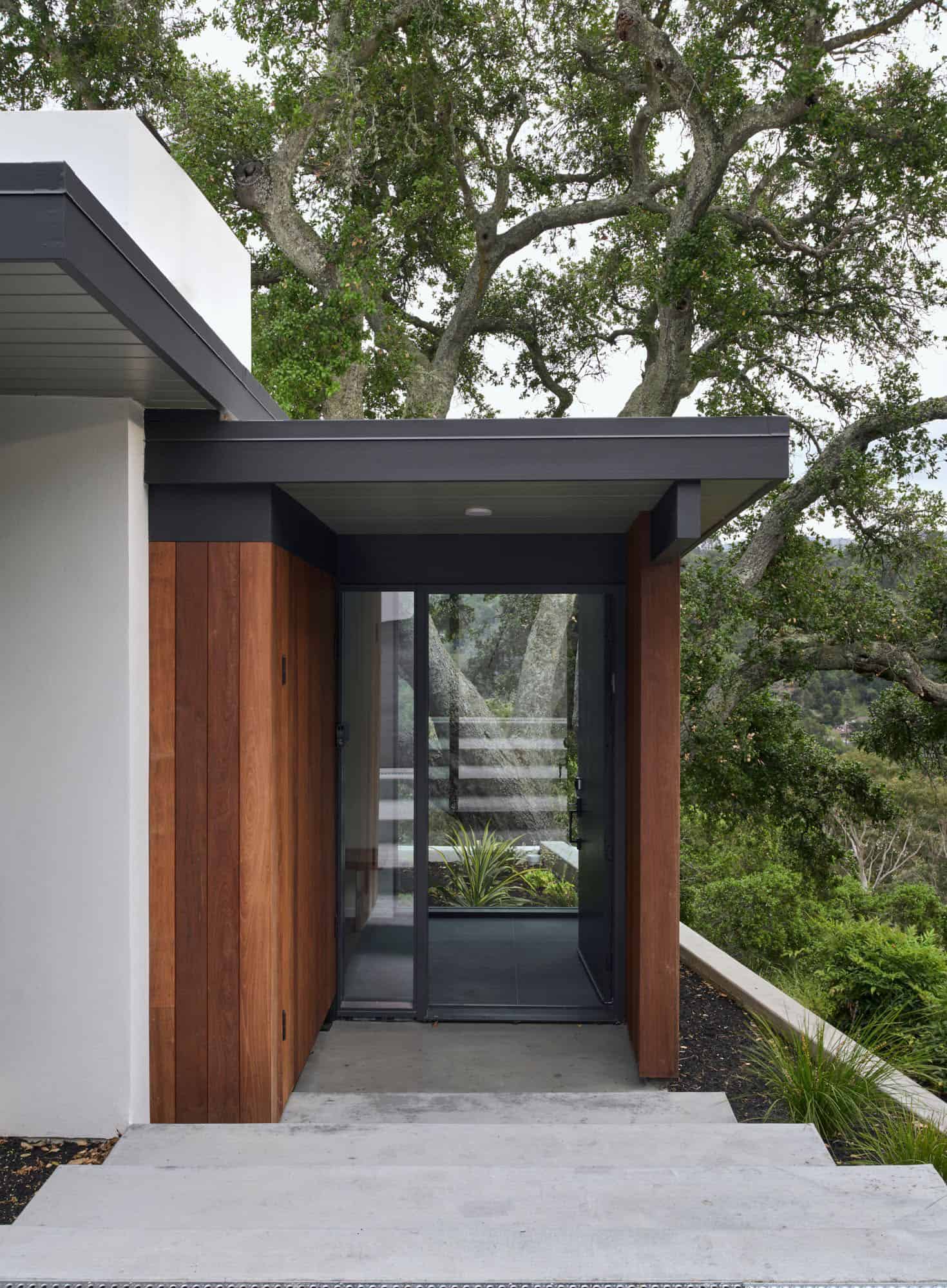 midcentury modern home exterior entry
