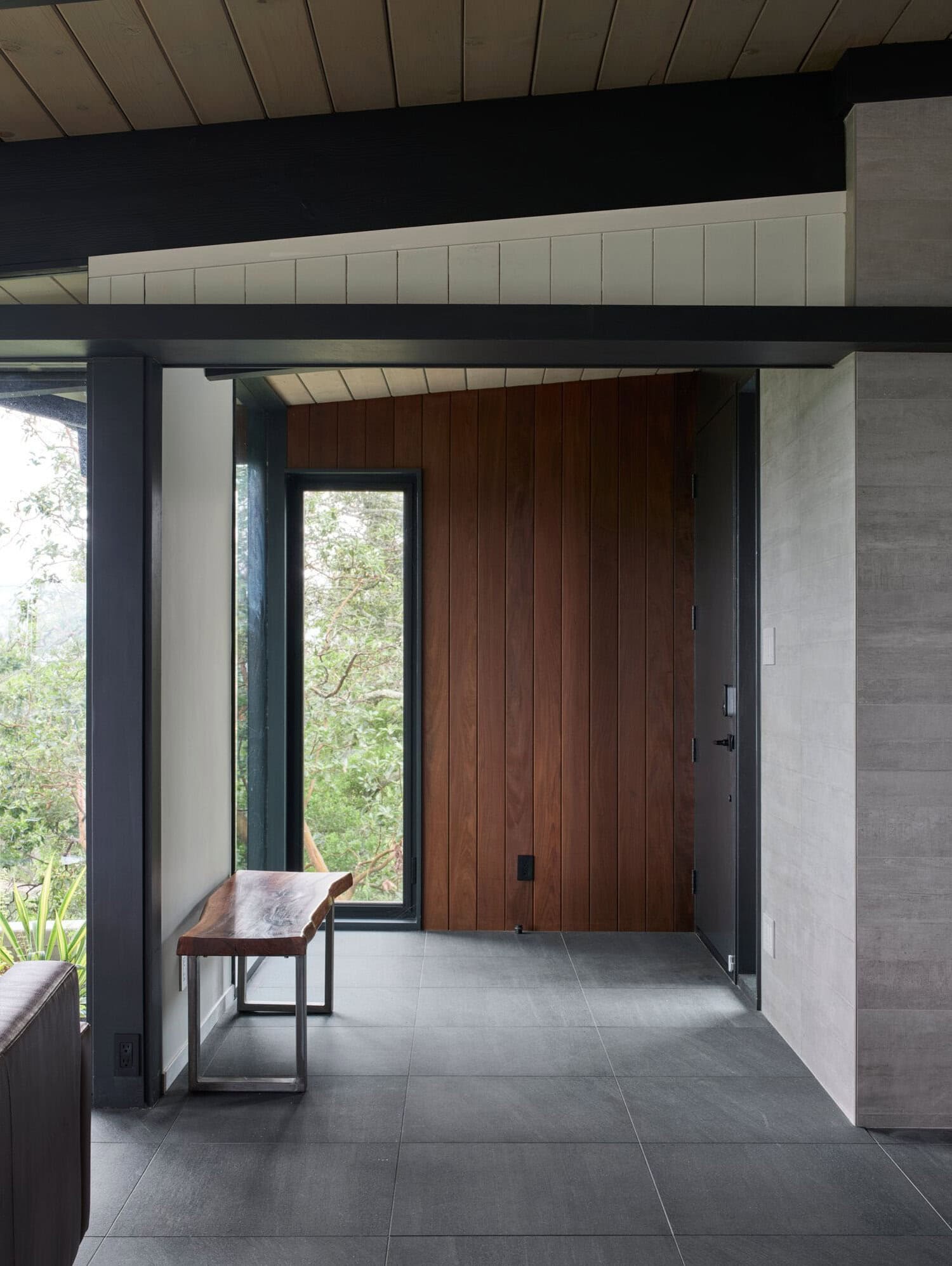 midcentury modern home entry