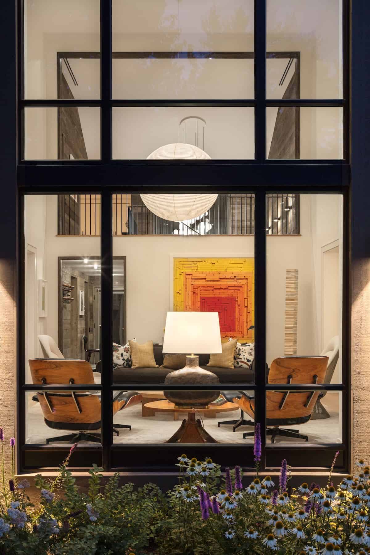 modern living room window