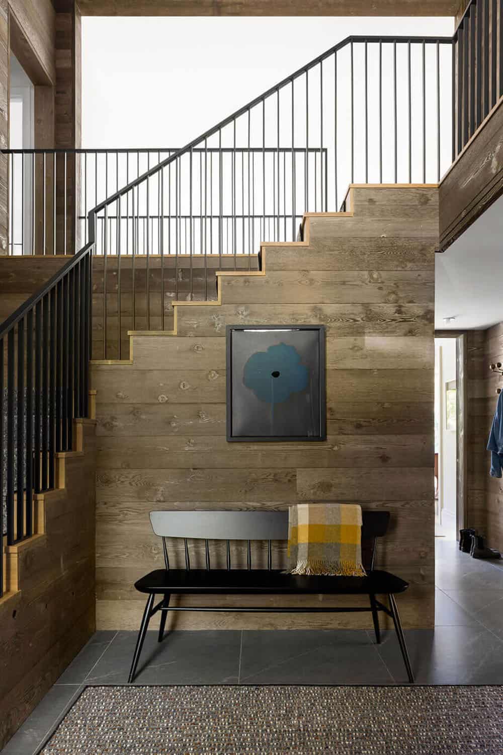modern mountain home entry