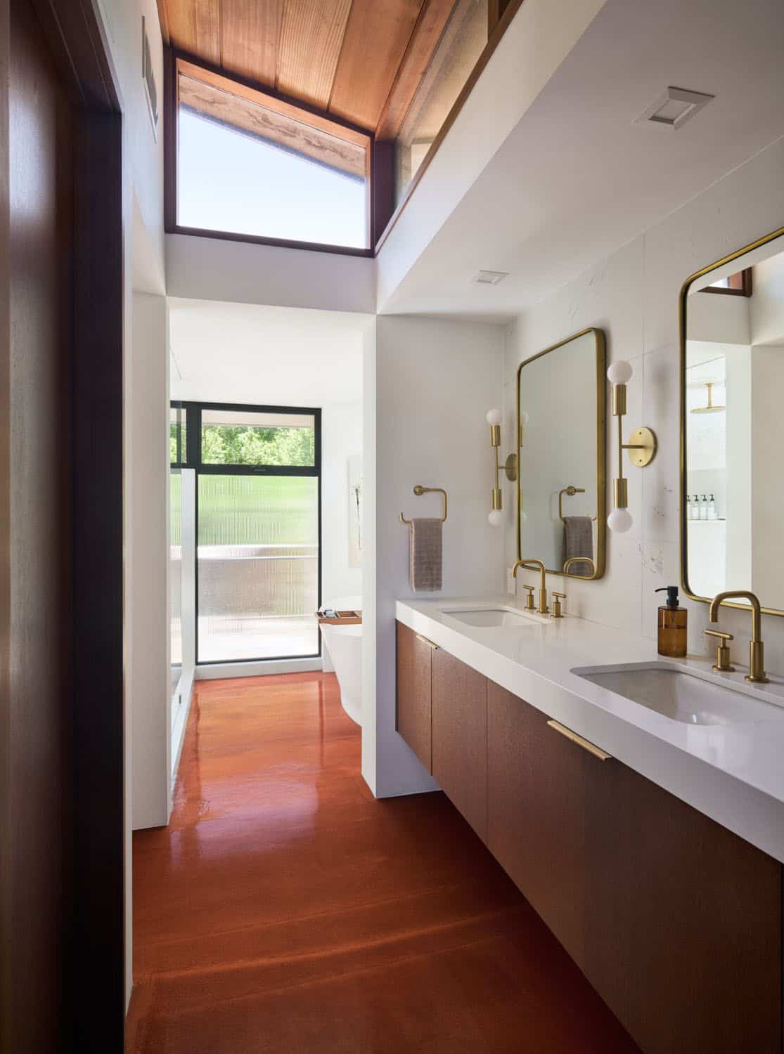 midcentury modern bathroom vanity