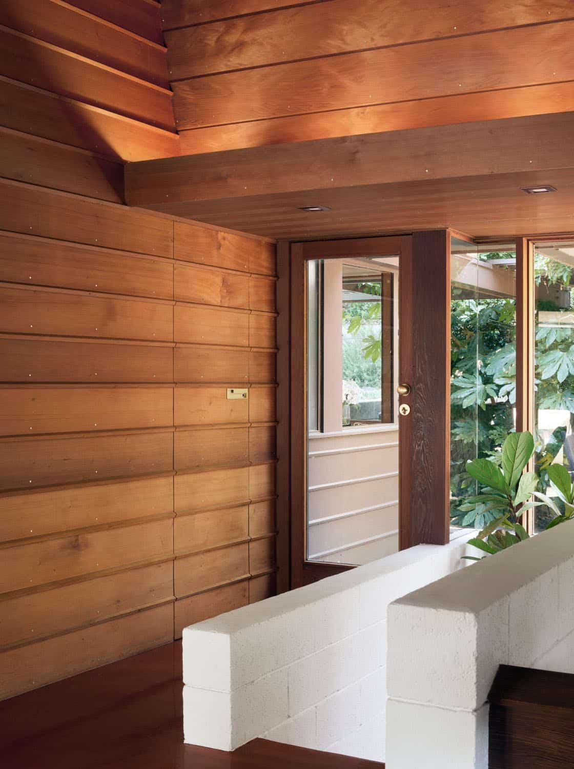 midcentury modern home entry