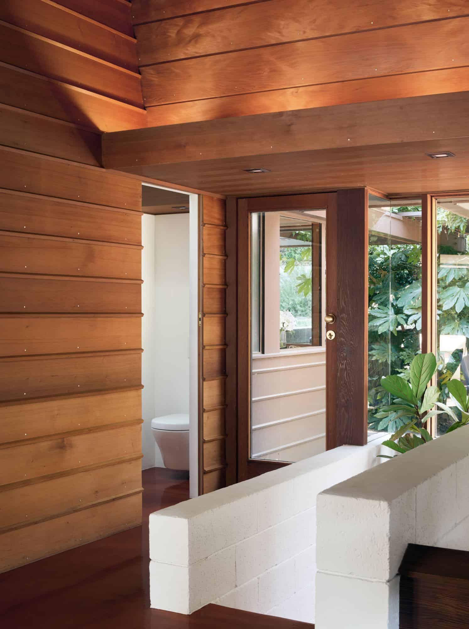 midcentury modern home entry