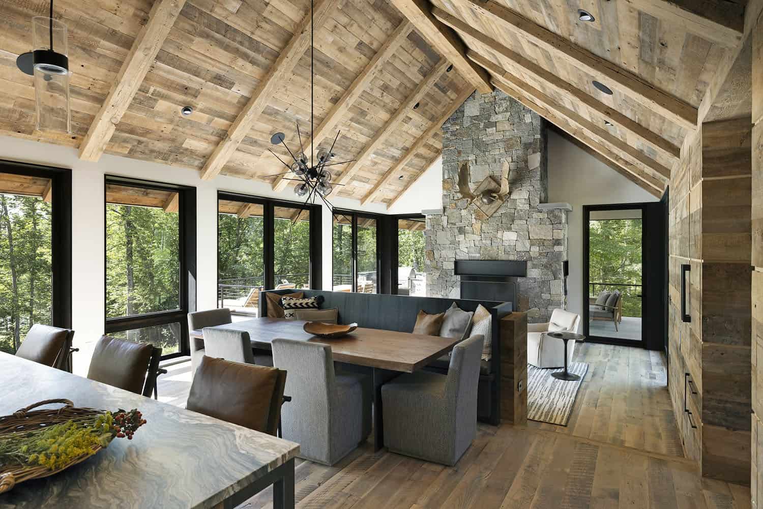 Modern rustic great room