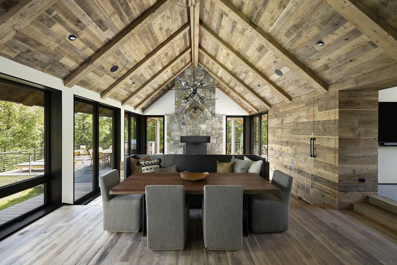 Modern rustic great room