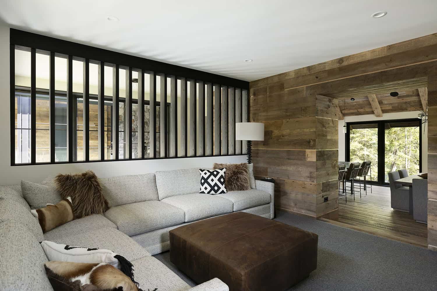 Modern rustic family room