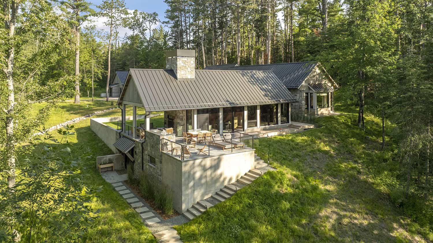 modern cabin exterior