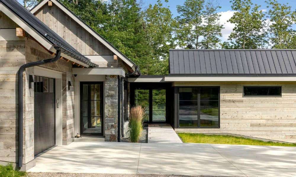 modern cabin exterior