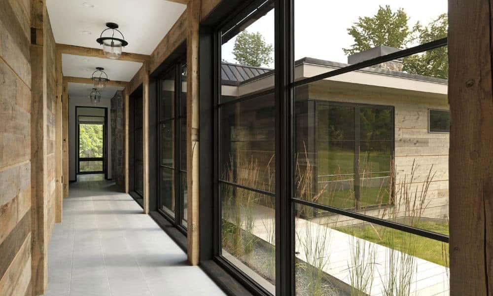Modern rustic hallway