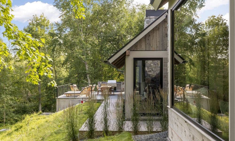 modern cabin exterior