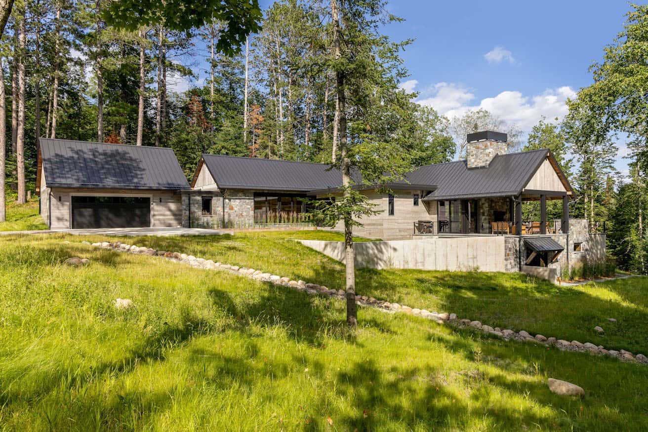 modern cabin exterior