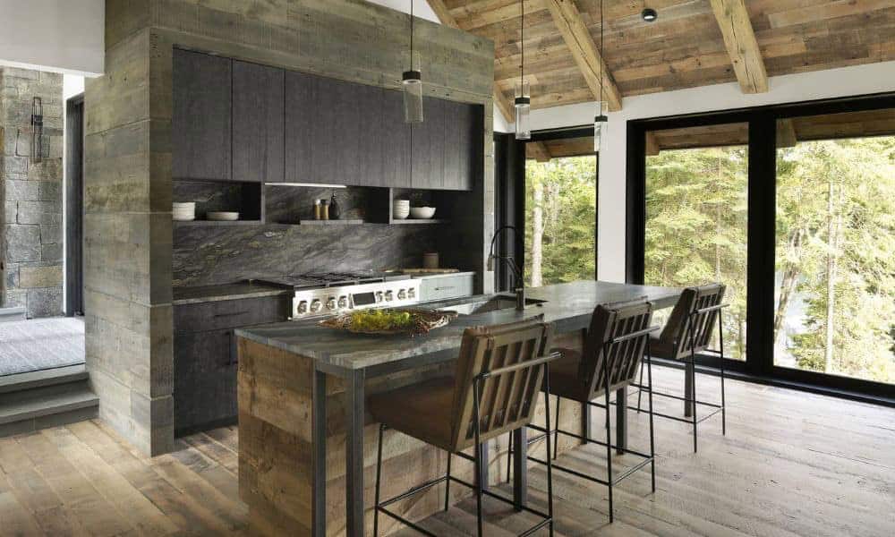 Modern rustic dining room