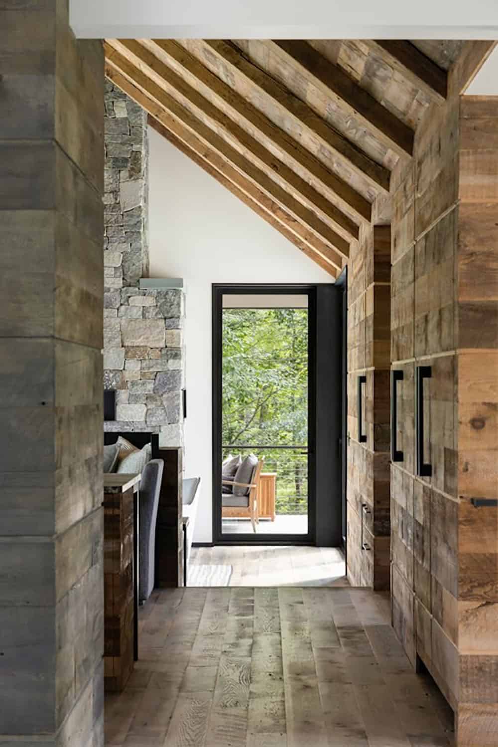 Modern rustic hallway