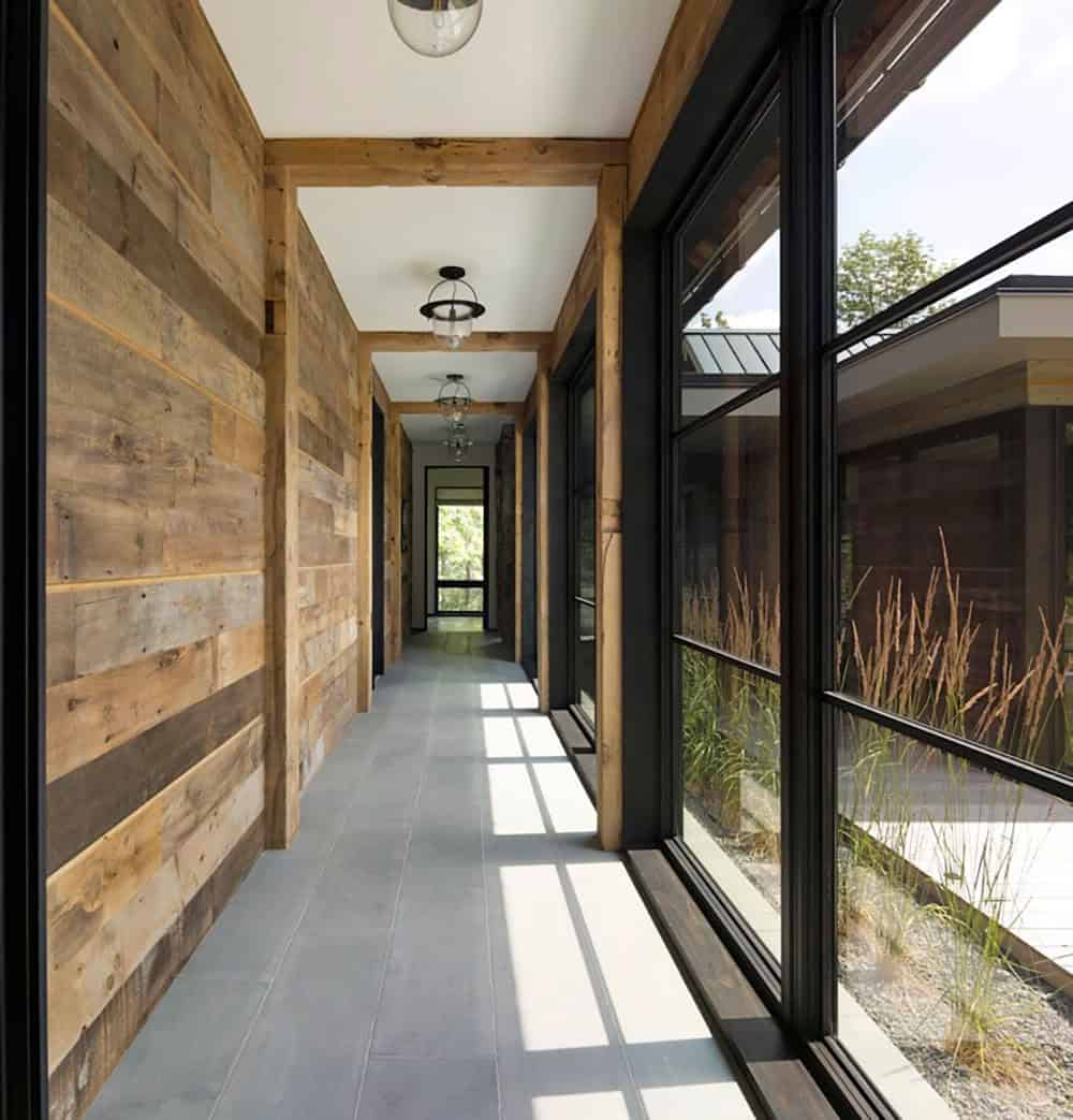 Modern rustic hallway