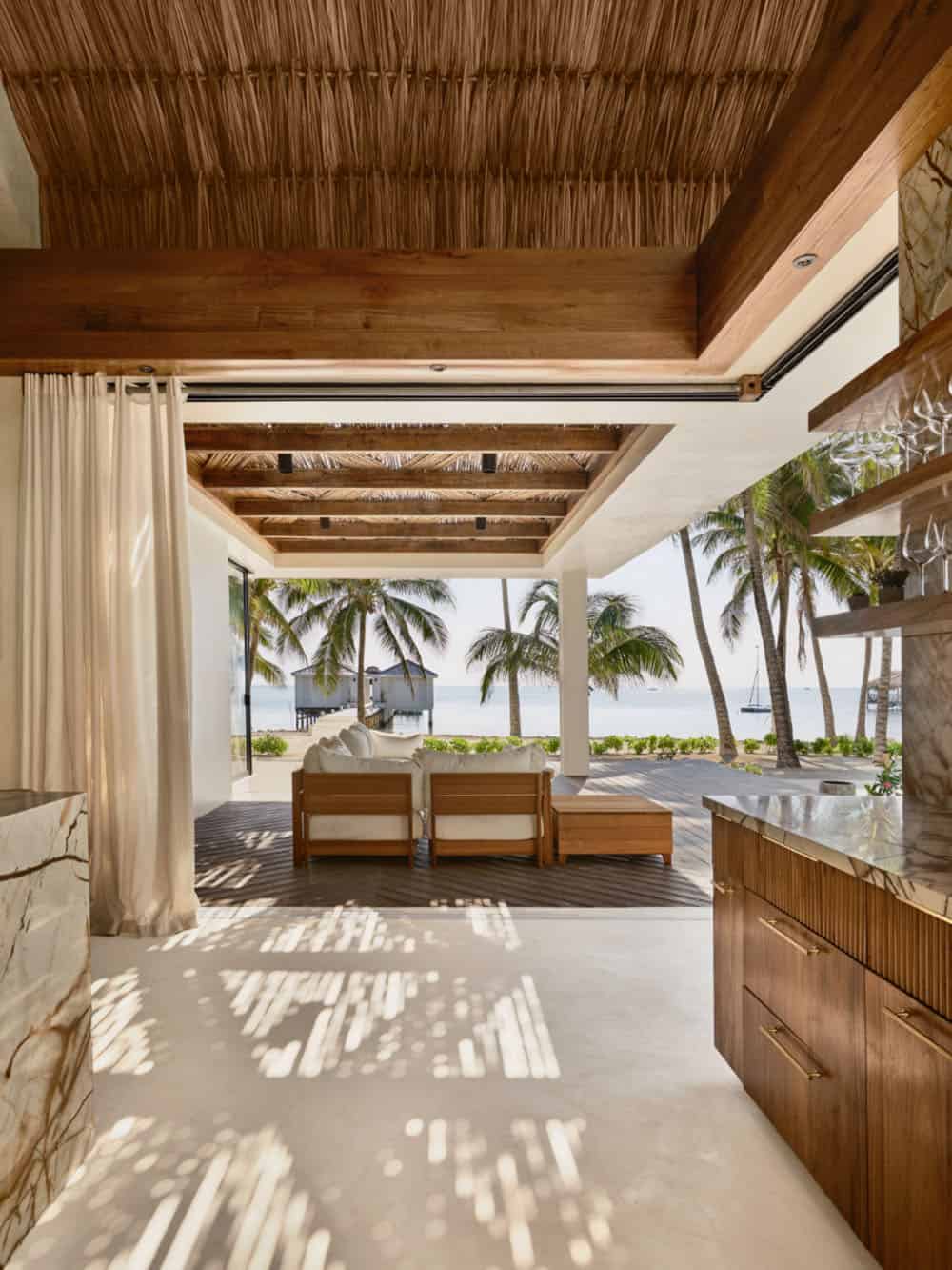 modern coastal style covered patio