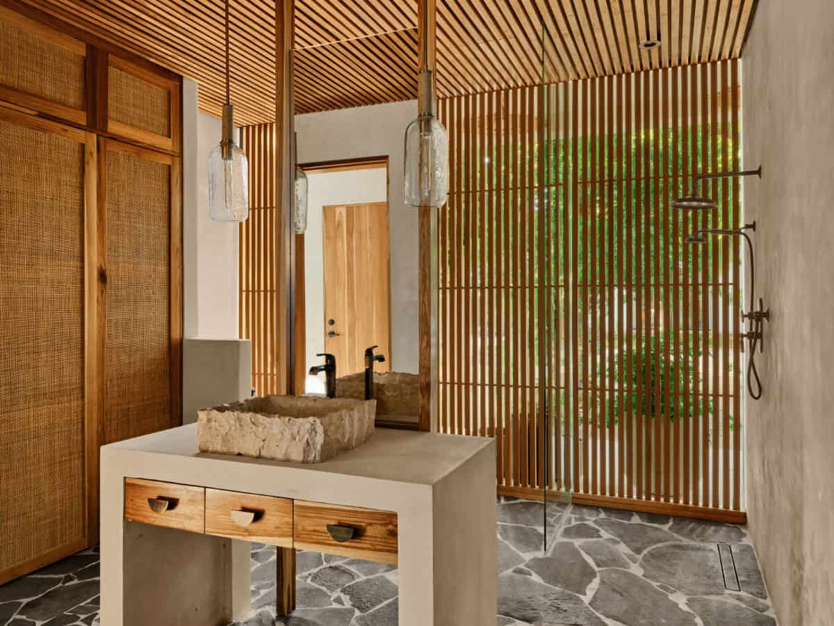modern coastal style bathroom