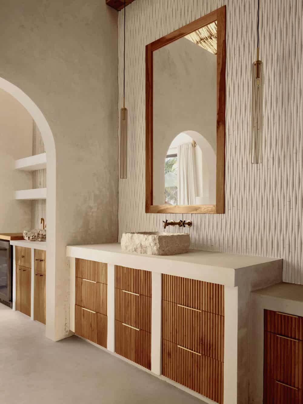 modern coastal style bathroom vanity