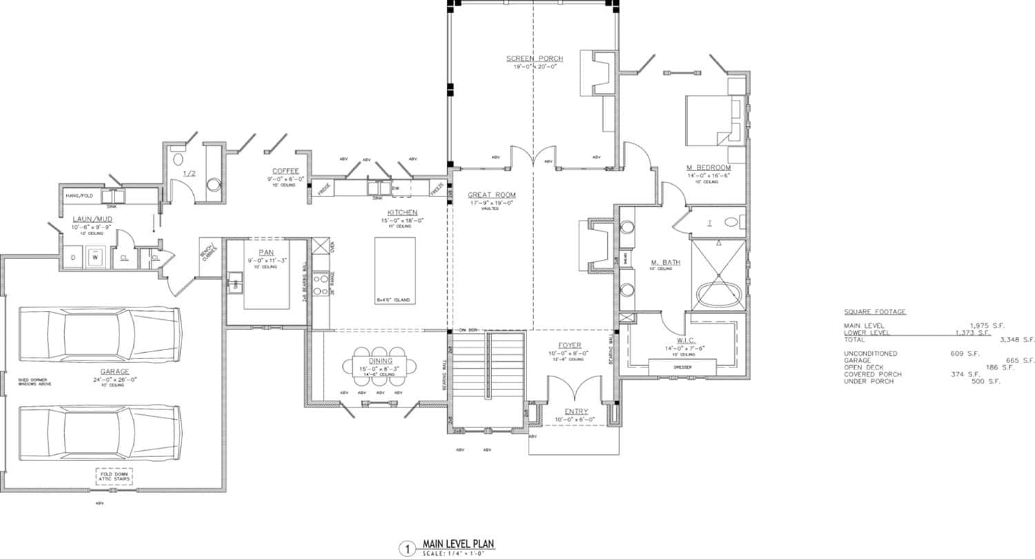 modern cottage style home floor plan