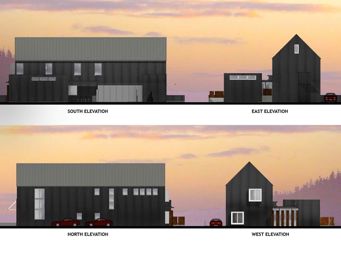 modern home elevation plan