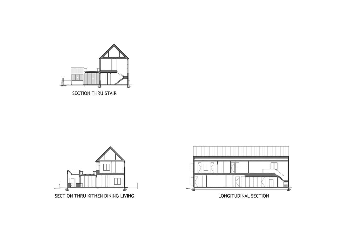 modern home section plan