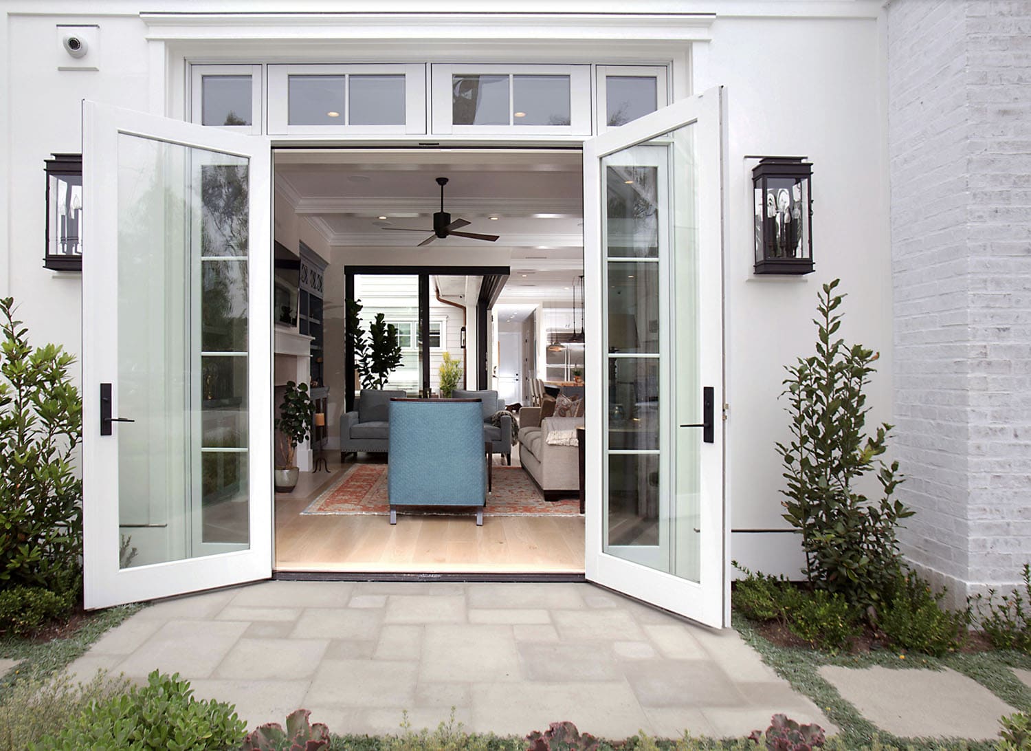 modern farmhouse home exterior entry