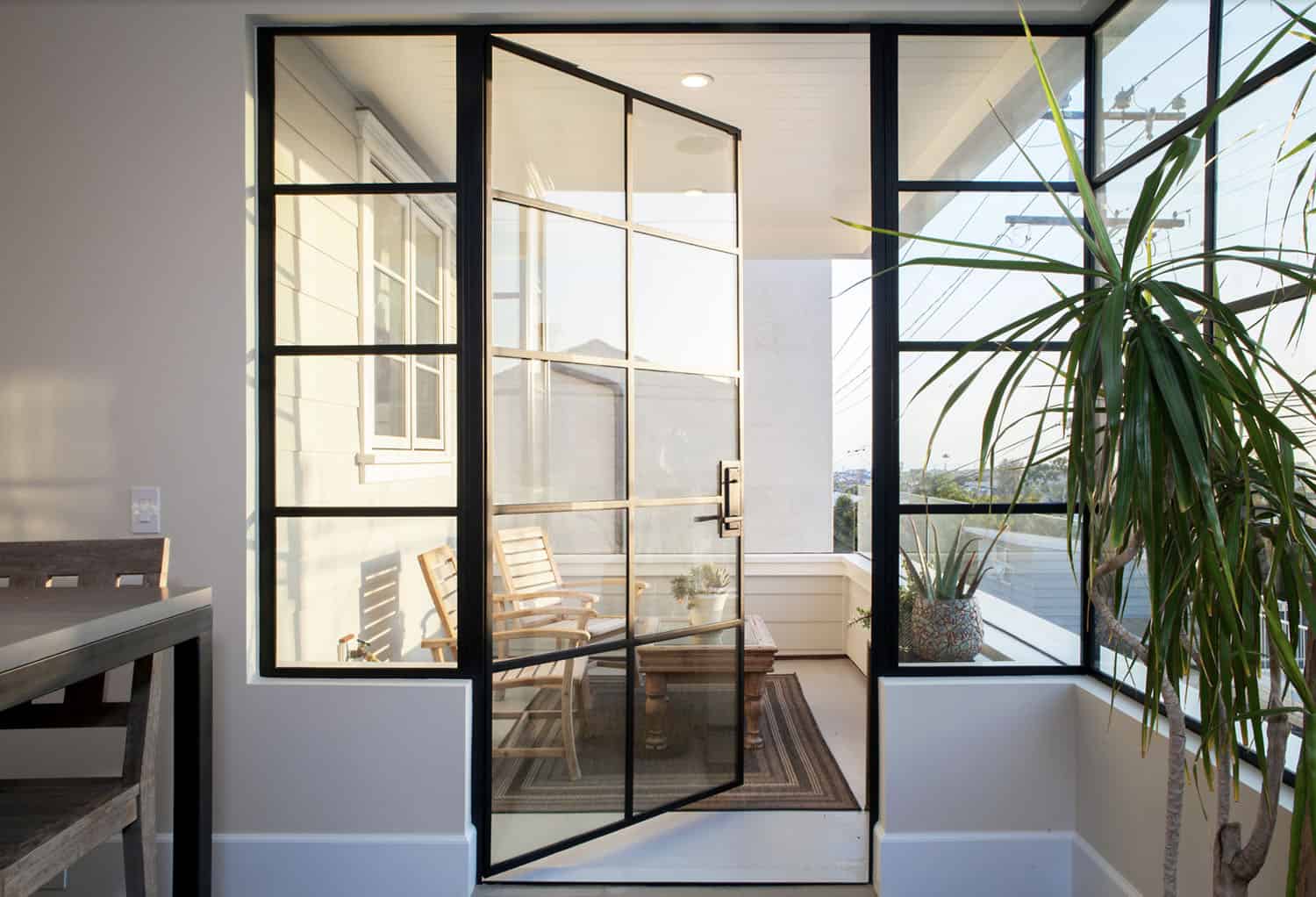 second-story balcony off of the art studio 
