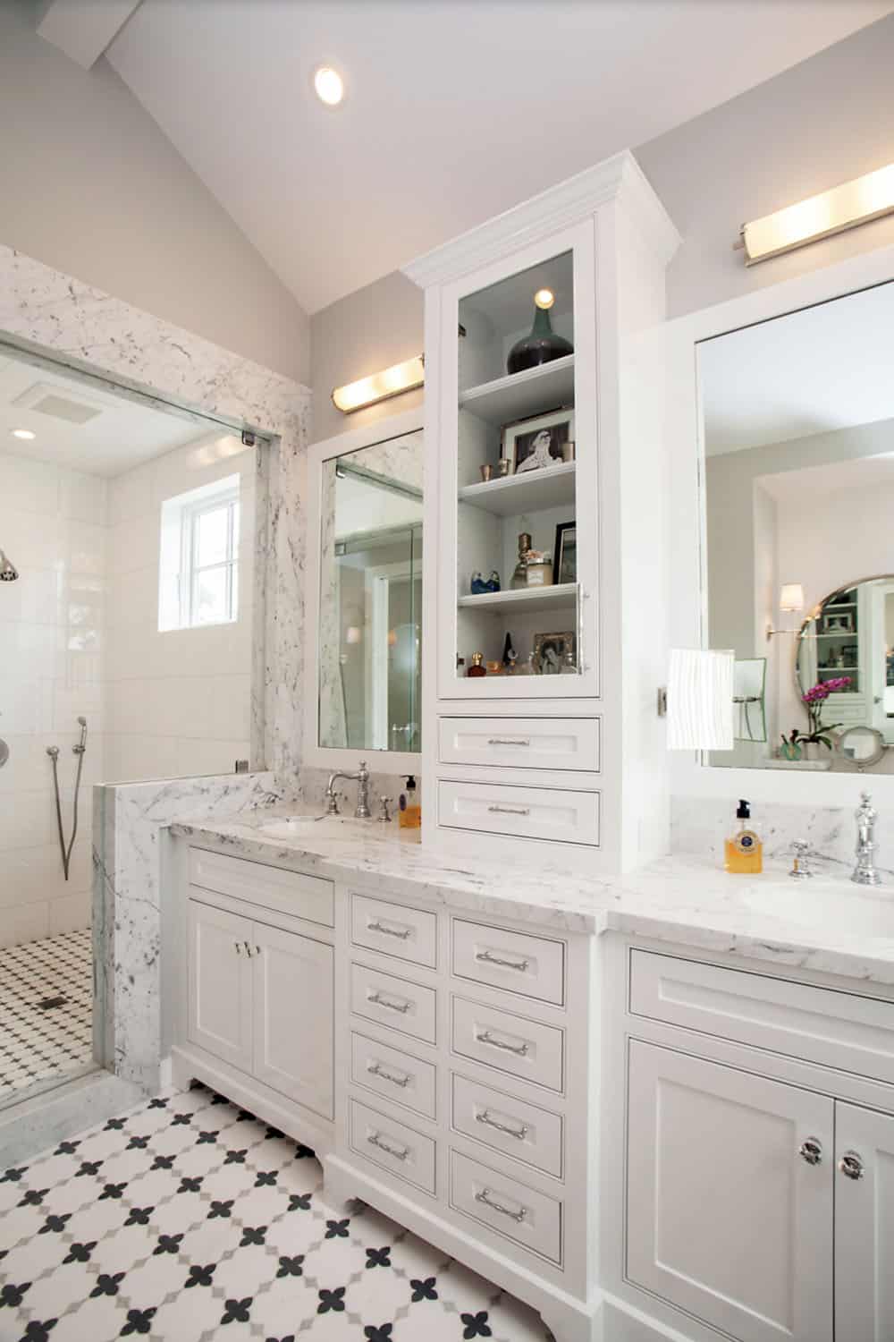 transitional style bathroom vanity