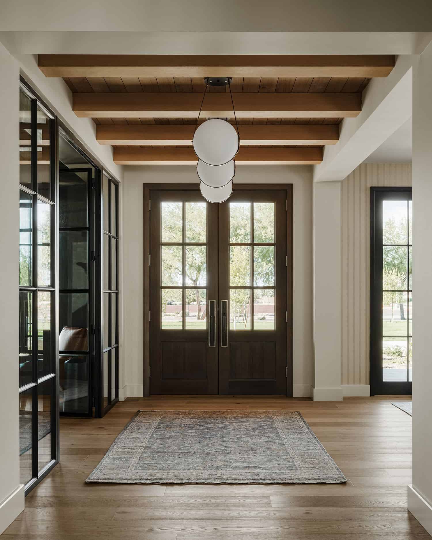 modern farmhouse style home entry